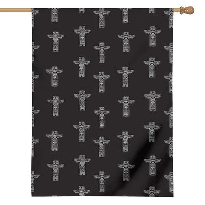 Tribal Totem Pattern Print House Flag