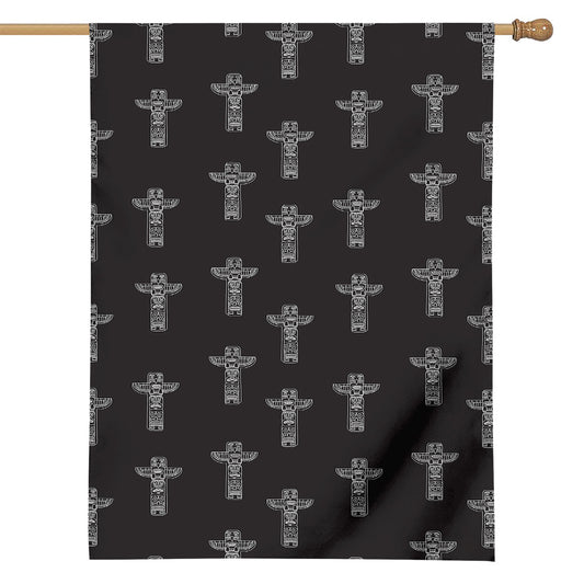 Tribal Totem Pattern Print House Flag