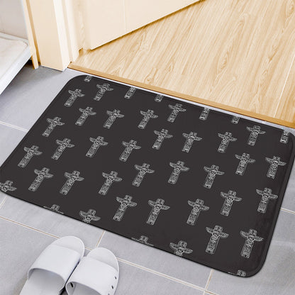 Tribal Totem Pattern Print Indoor Door Mat