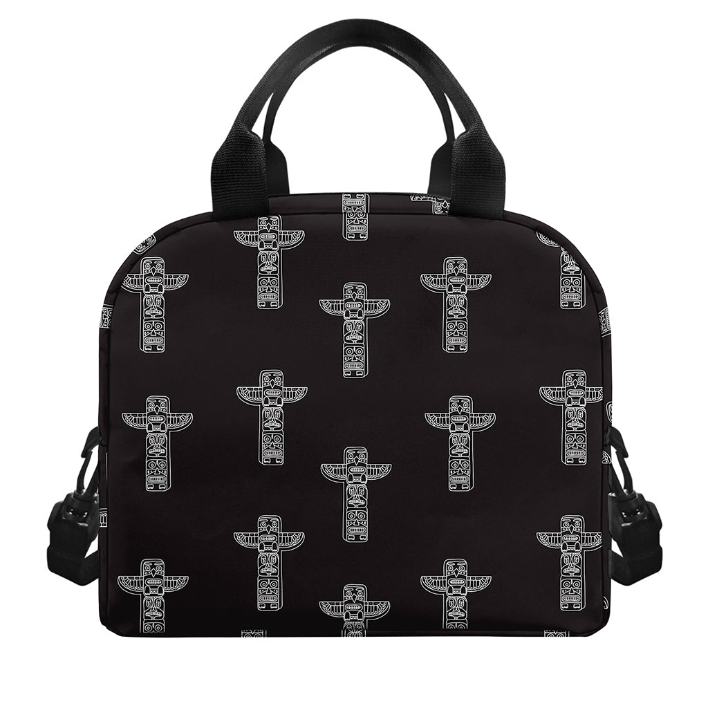 Tribal Totem Pattern Print Insulated Lunch Bag
