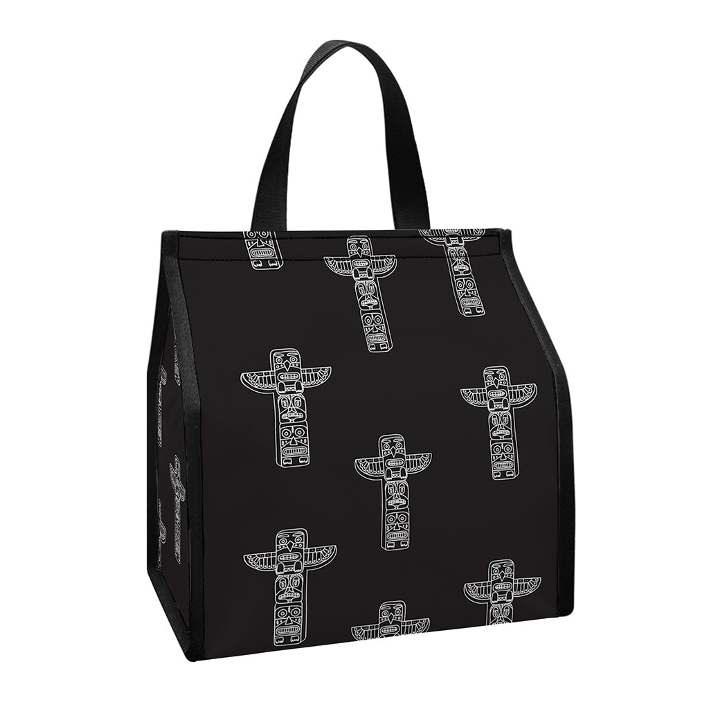 Tribal Totem Pattern Print Insulated Lunch Tote