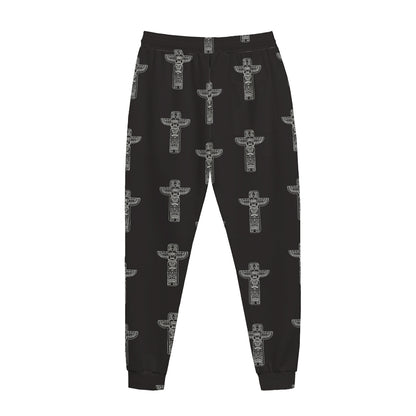 Tribal Totem Pattern Print Jogger Pants