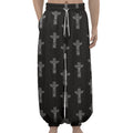 Tribal Totem Pattern Print Lantern Pants