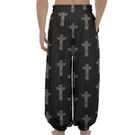Tribal Totem Pattern Print Lantern Pants