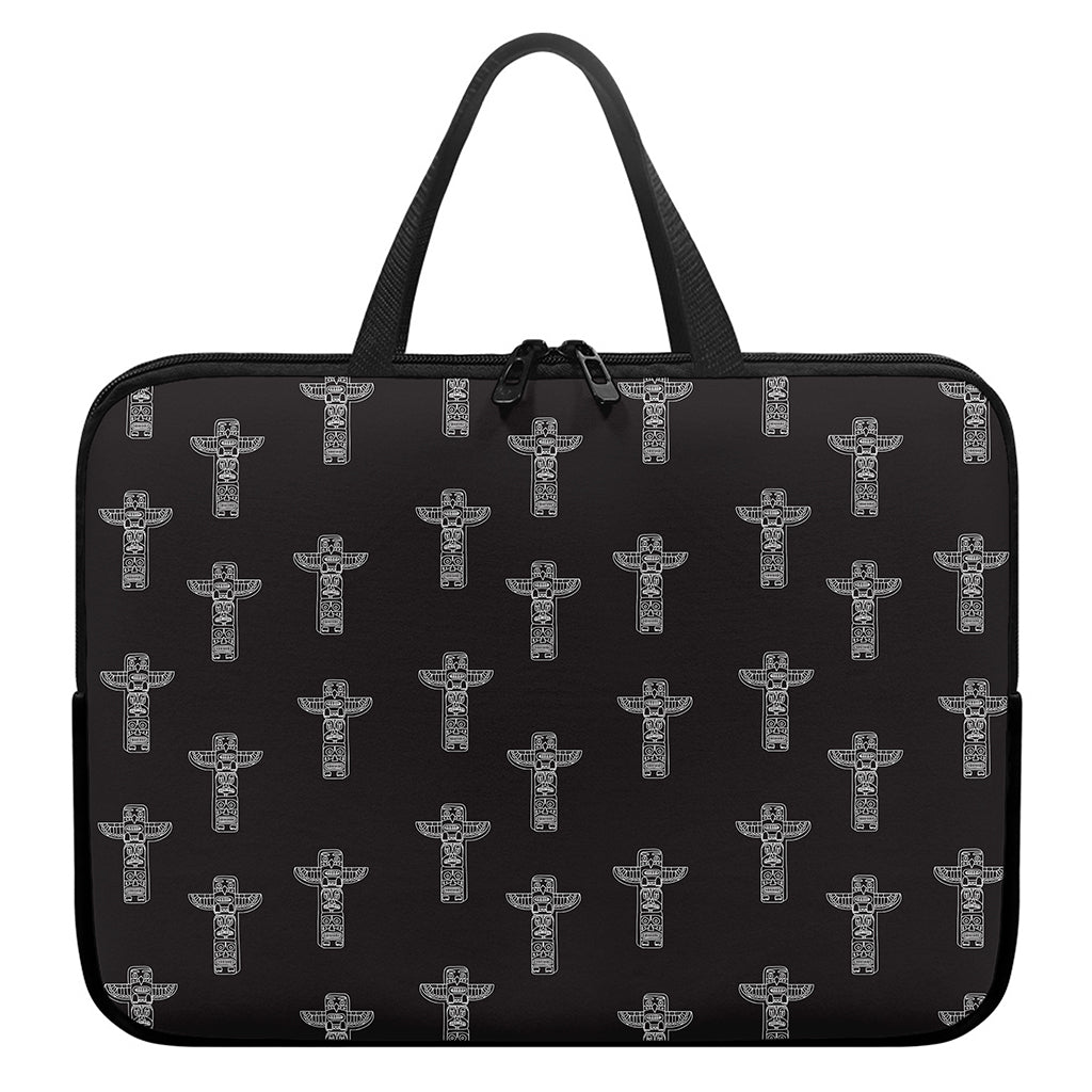Tribal Totem Pattern Print Laptop Sleeve With Handle