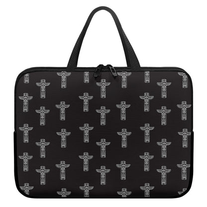 Tribal Totem Pattern Print Laptop Sleeve With Handle