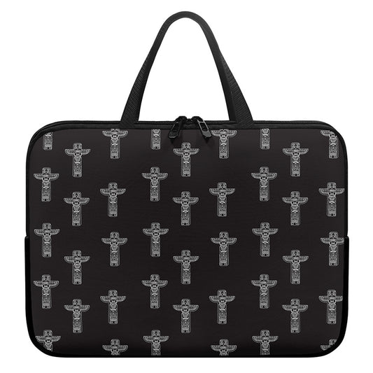 Tribal Totem Pattern Print Laptop Sleeve With Handle