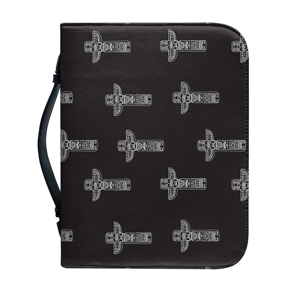 Tribal Totem Pattern Print Leather Bible Cover