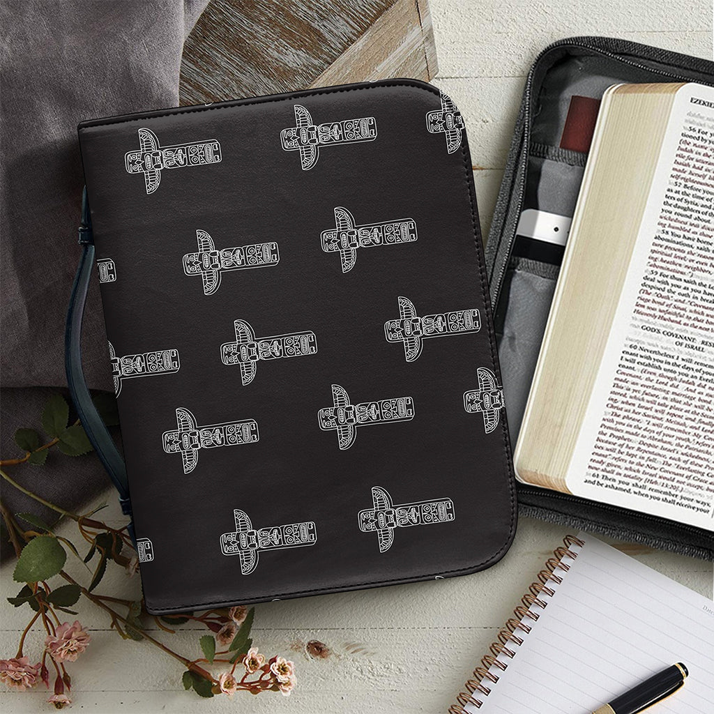 Tribal Totem Pattern Print Leather Bible Cover