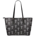 Tribal Totem Pattern Print Leather Tote Bag With Zipper