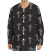 Tribal Totem Pattern Print Long Sleeve Baseball Jersey