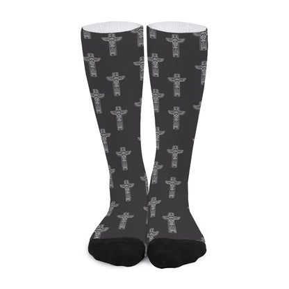 Tribal Totem Pattern Print Long Socks