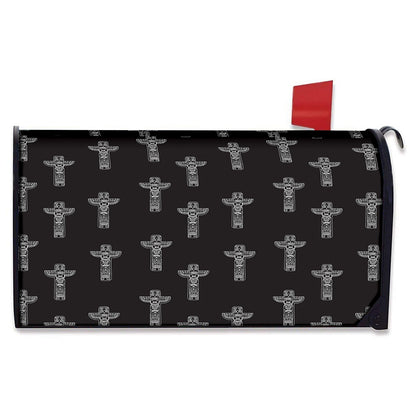 Tribal Totem Pattern Print Mailbox Cover