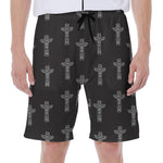 Tribal Totem Pattern Print Men's Beach Shorts