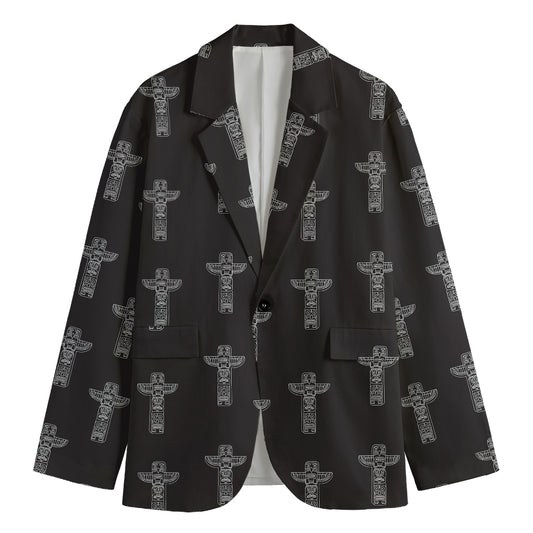 Tribal Totem Pattern Print Men's Blazer