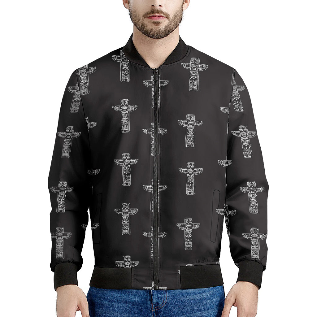 Tribal Totem Pattern Print Men's Bomber Jacket