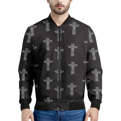 Tribal Totem Pattern Print Men's Bomber Jacket