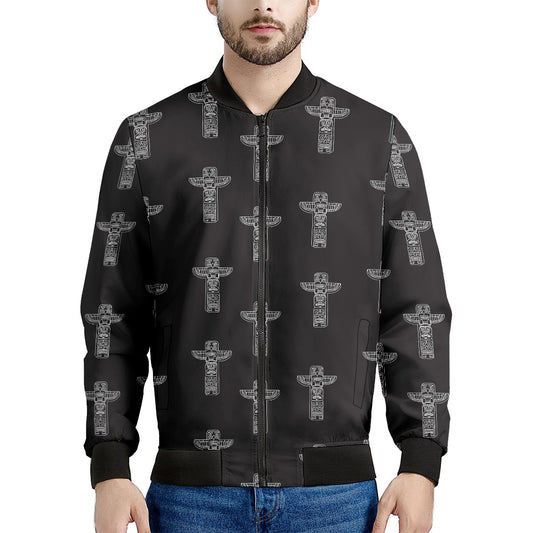 Tribal Totem Pattern Print Men's Bomber Jacket