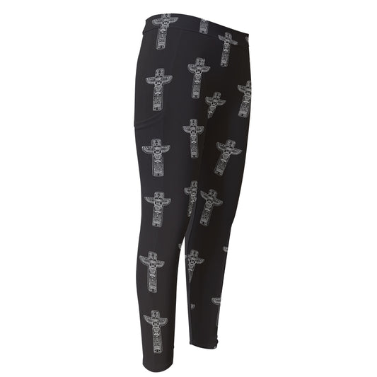 Tribal Totem Pattern Print Men's Compression Pants