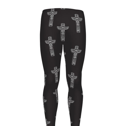 Tribal Totem Pattern Print Men's leggings