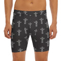 Tribal Totem Pattern Print Men's Long Boxer Briefs