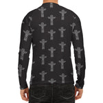 Tribal Totem Pattern Print Men's Long Sleeve Rash Guard