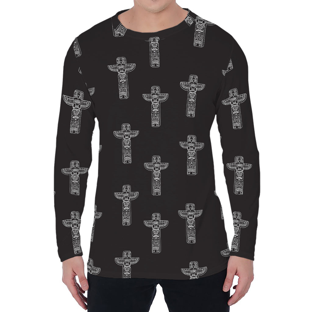 Tribal Totem Pattern Print Men's Long Sleeve T-Shirt