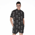 Tribal Totem Pattern Print Men's Romper