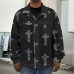 Tribal Totem Pattern Print Men's Shirt Jacket