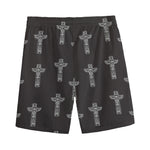Tribal Totem Pattern Print Men's Sports Shorts