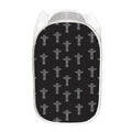 Tribal Totem Pattern Print Mesh Laundry Hamper