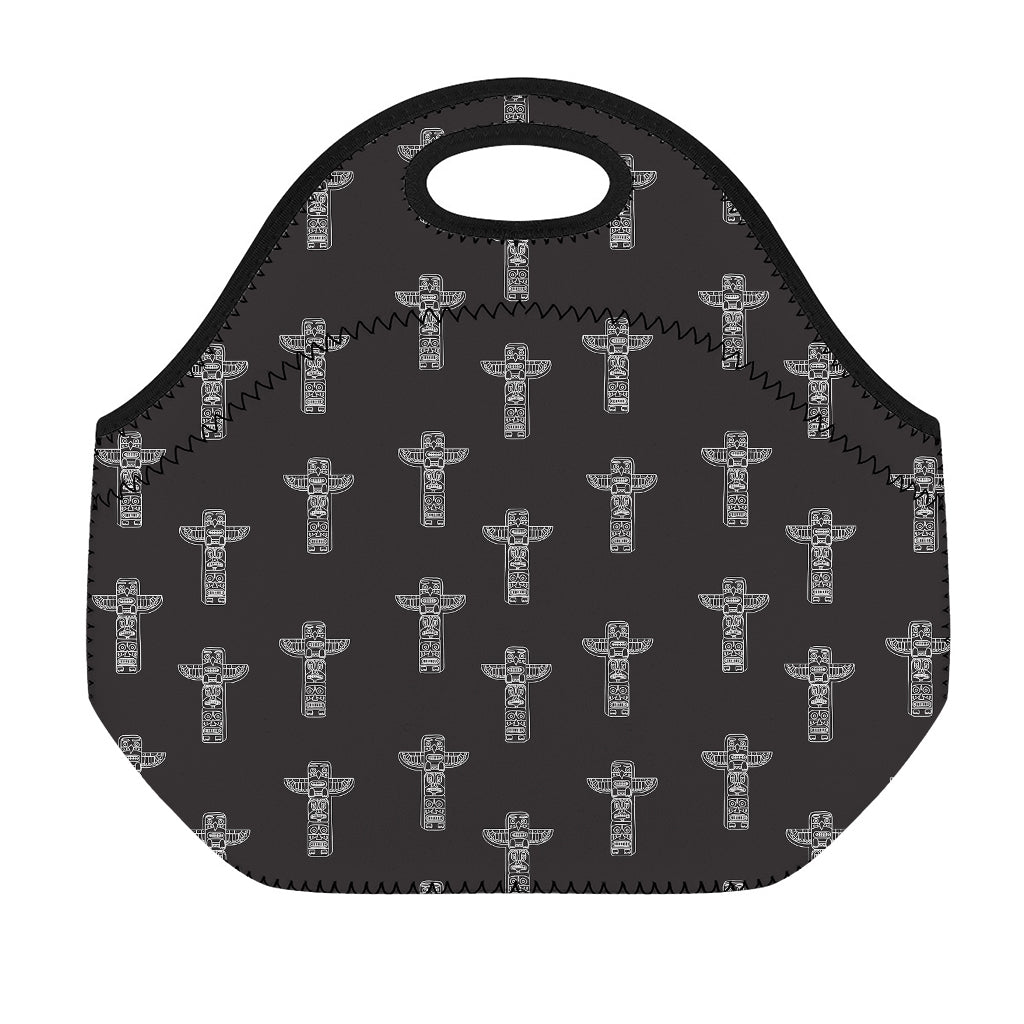 Tribal Totem Pattern Print Neoprene Lunch Bag