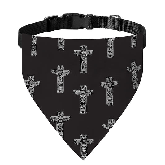 Tribal Totem Pattern Print Over The Collar Dog Bandana