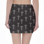 Tribal Totem Pattern Print Pencil Mini Skirt