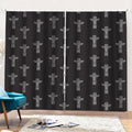 Tribal Totem Pattern Print Pencil Pleat Curtains