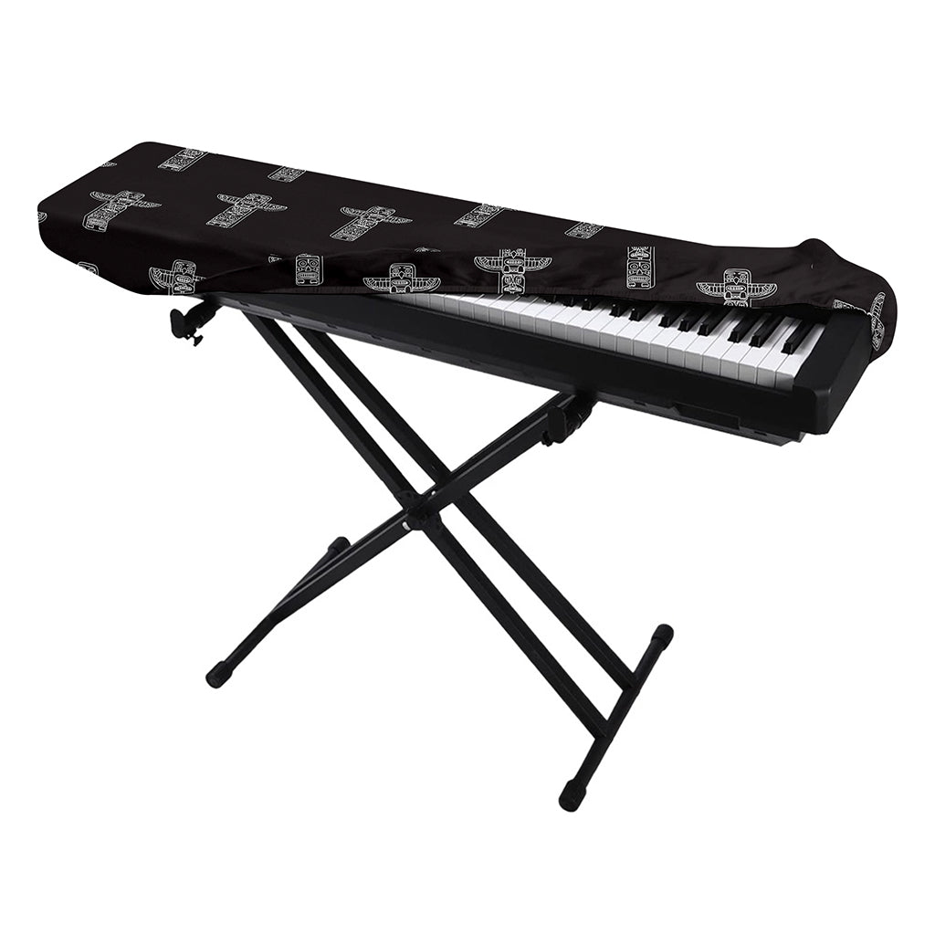Tribal Totem Pattern Print Piano Keyboard Cover