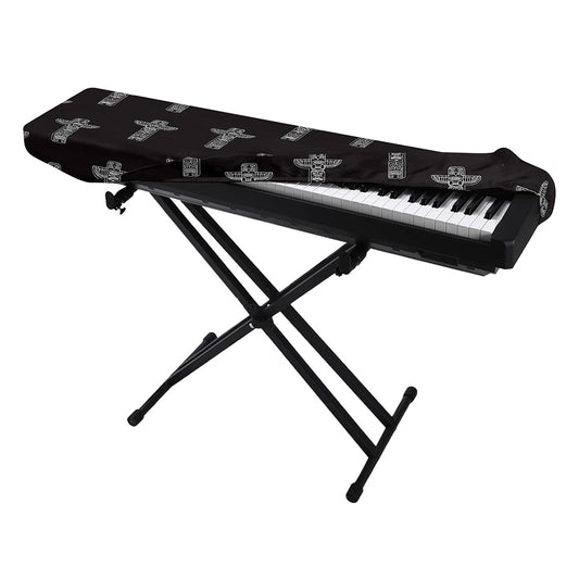 Tribal Totem Pattern Print Piano Keyboard Cover
