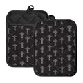Tribal Totem Pattern Print Pot Holders With Pocket