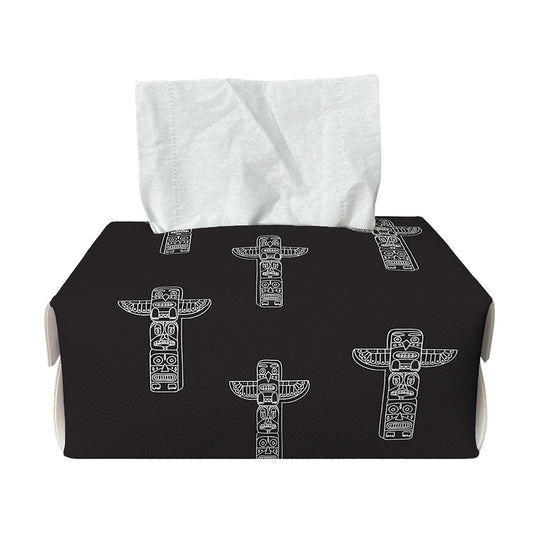 Tribal Totem Pattern Print Rectangle Tissue Box Cover