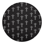 Tribal Totem Pattern Print Round Blanket