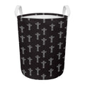 Tribal Totem Pattern Print Round Laundry Basket