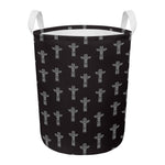 Tribal Totem Pattern Print Round Laundry Basket
