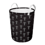 Tribal Totem Pattern Print Round Laundry Basket