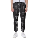 Tribal Totem Pattern Print Scuba Joggers