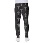 Tribal Totem Pattern Print Scuba Joggers