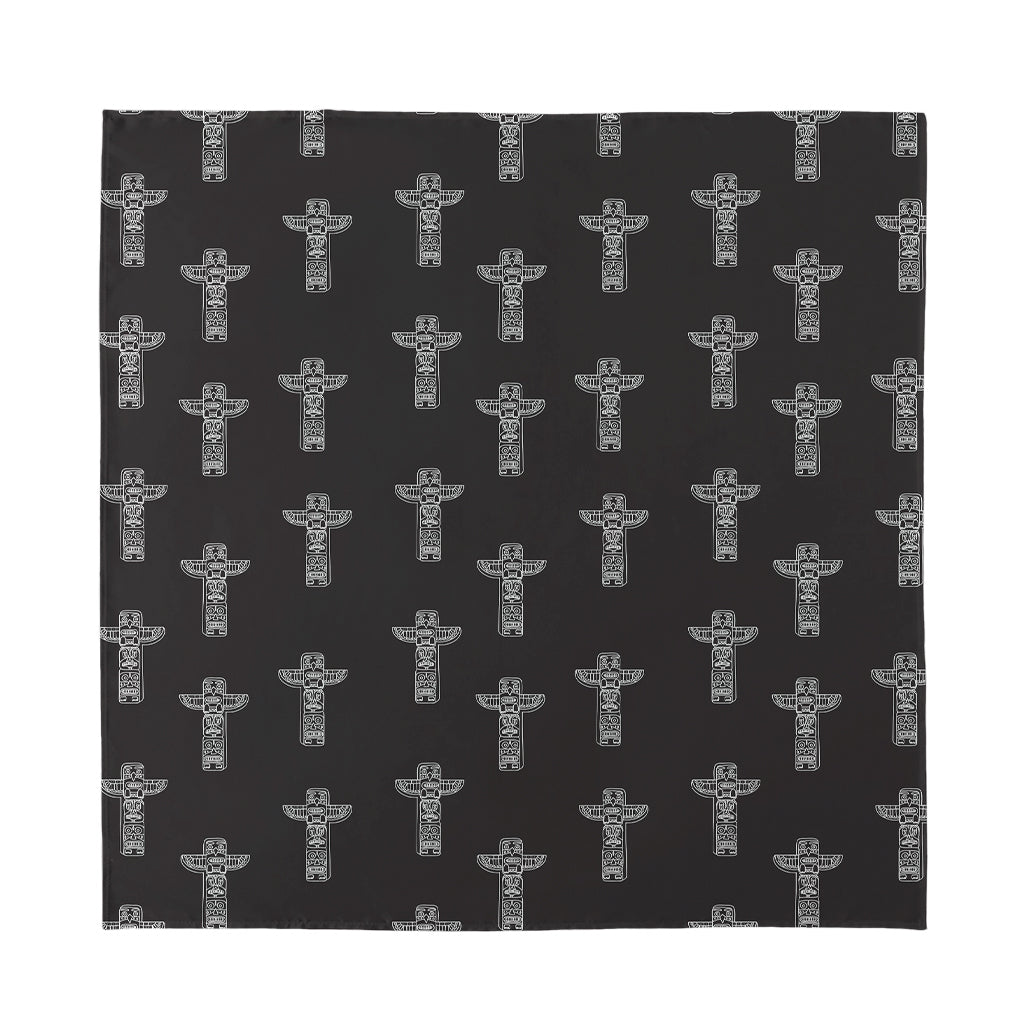 Tribal Totem Pattern Print Silk Bandana