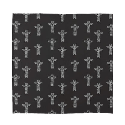 Tribal Totem Pattern Print Silk Bandana