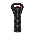 Tribal Totem Pattern Print Single Neoprene Wine Tote