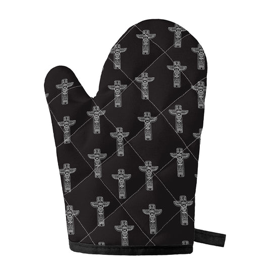 Tribal Totem Pattern Print Single Oven Mitt