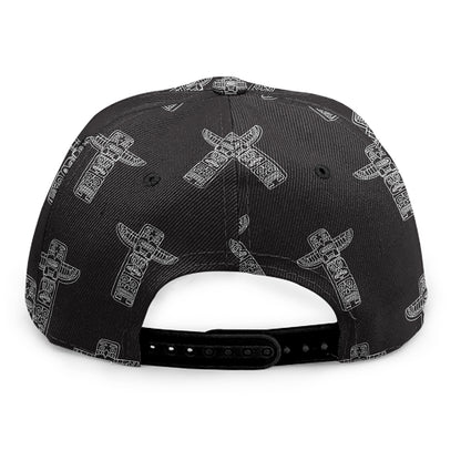 Tribal Totem Pattern Print Snapback Cap